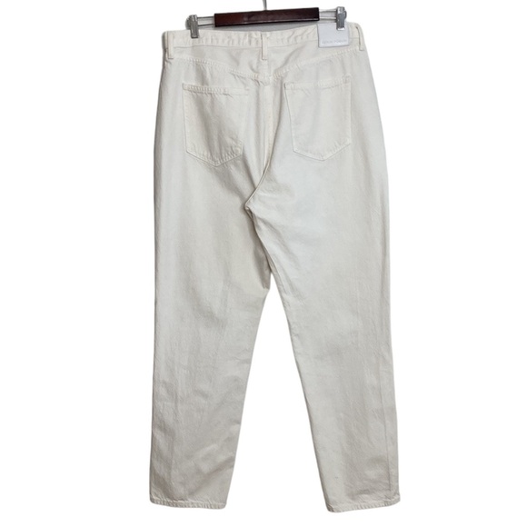 Denim Forum Jeans Womens 32 x 29 White The BF High Rise Loose 90s Straight Leg - Picture 2 of 12